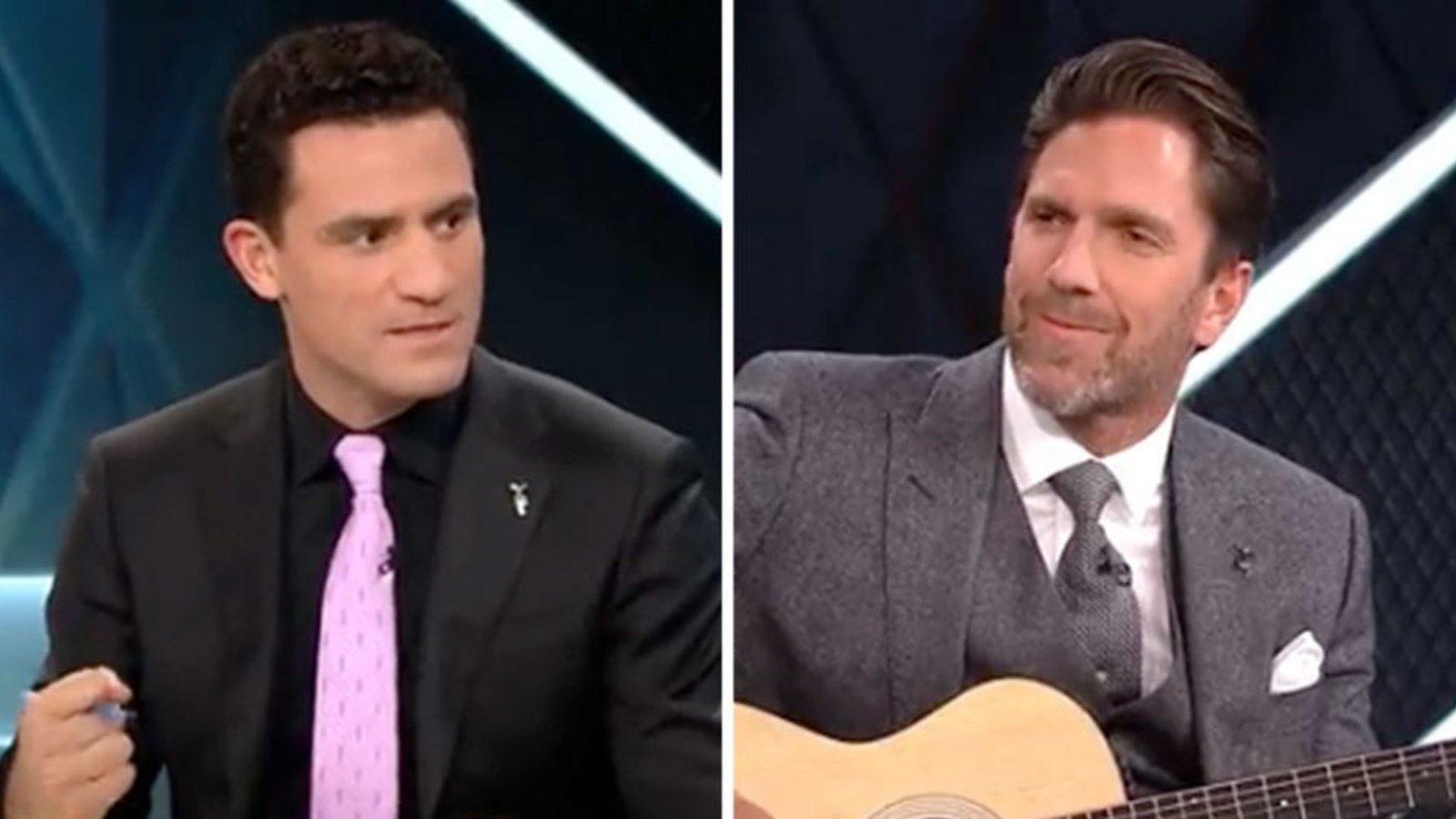 Biz and Lundqvist belt out Metallica tune during TNT intermission segment