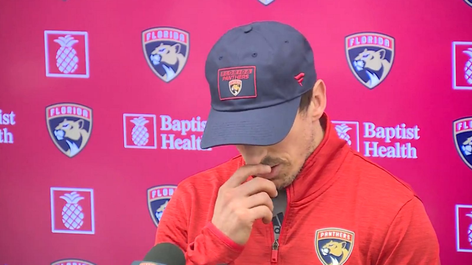 Brad Marchand gets choked up when asked about the trade.