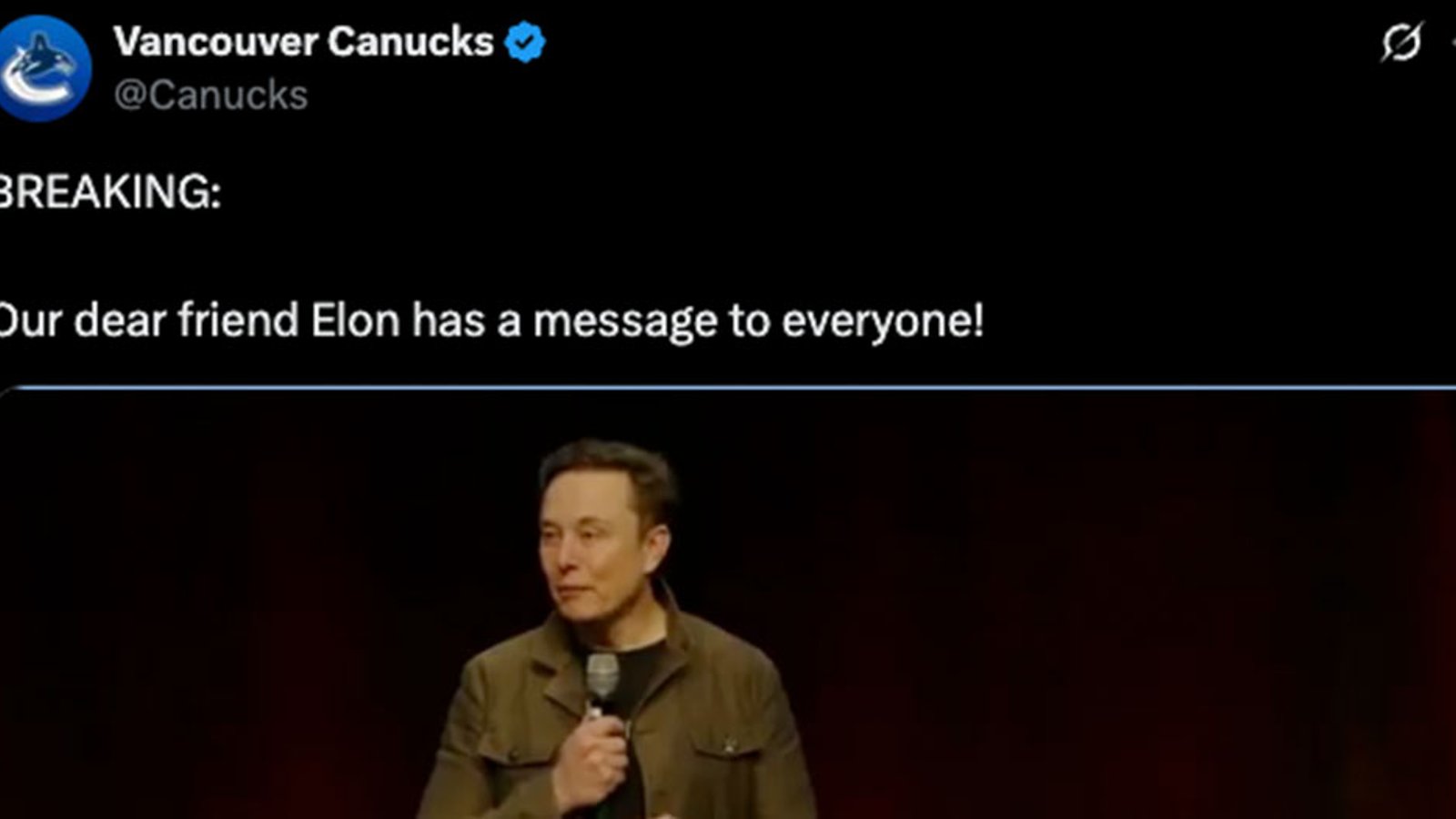 Canucks' official social media account hacked, advertises Elon Musk scam