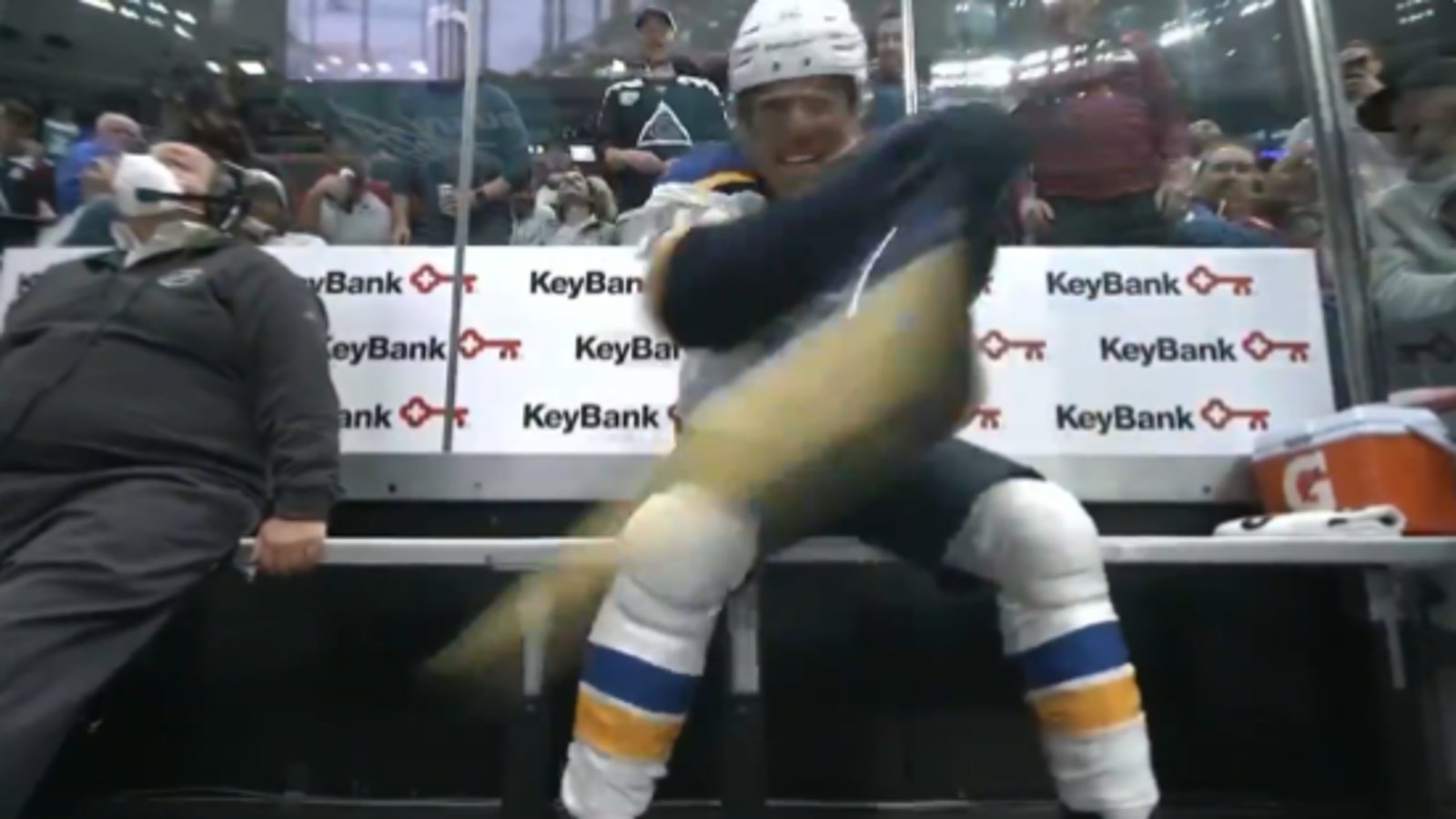 Brayden Schenn flips out in penalty box and bashes camera ahead of overtime
