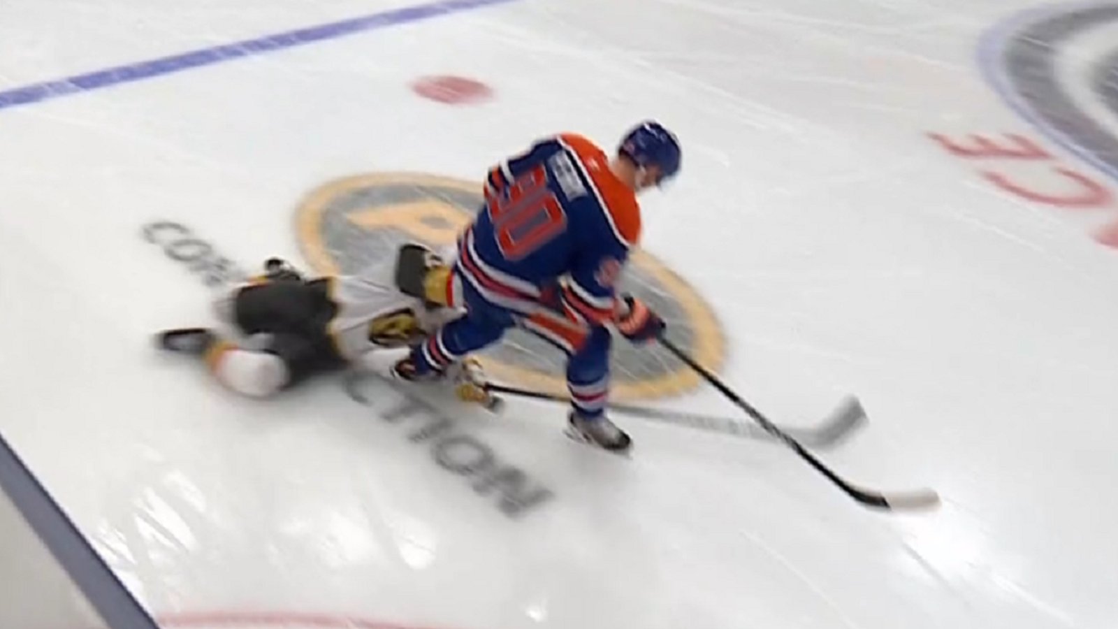 Corey Perry injures Mark Stone in Game 3.