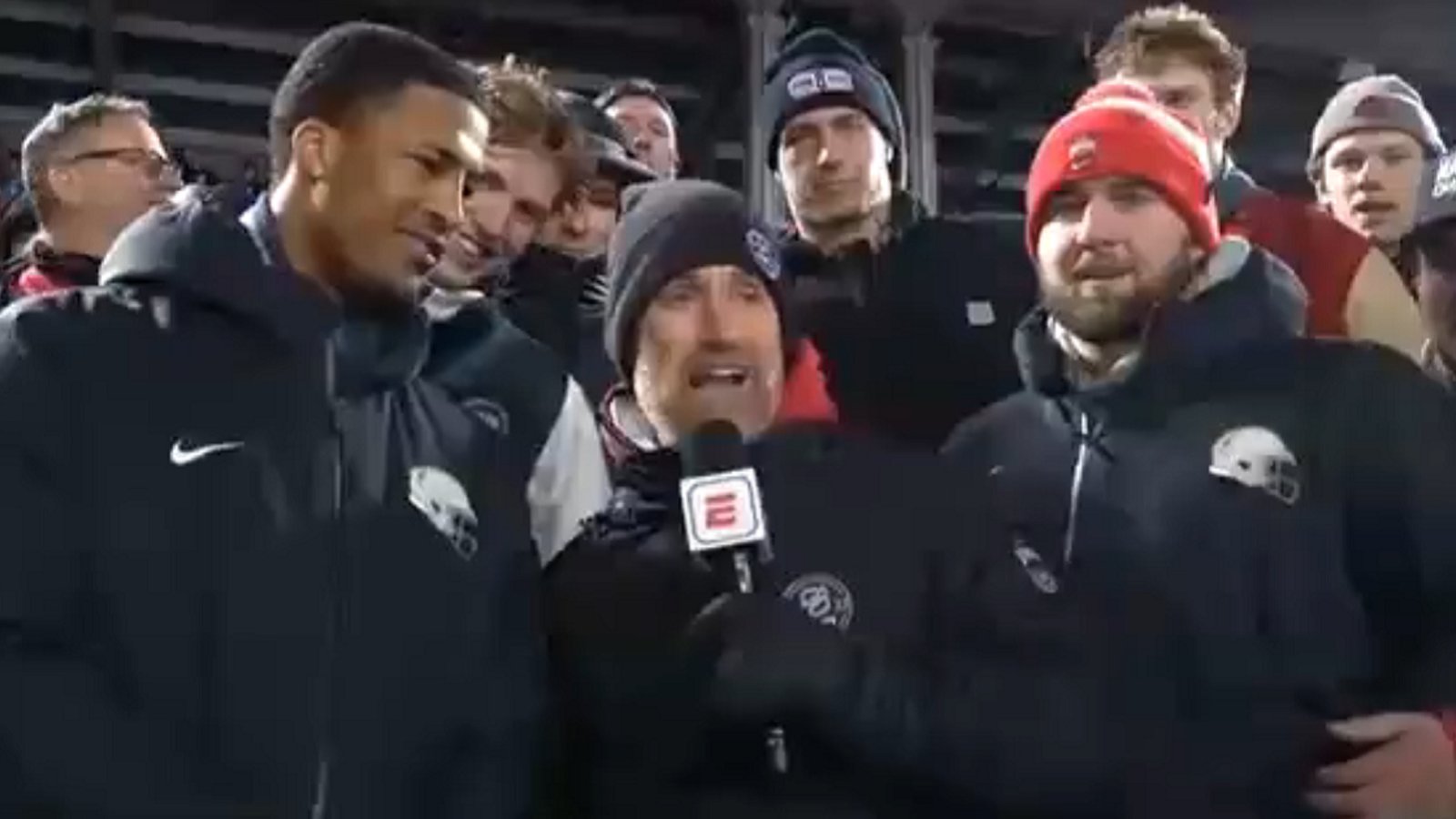 Interview leads to injury during Stadium Series game.