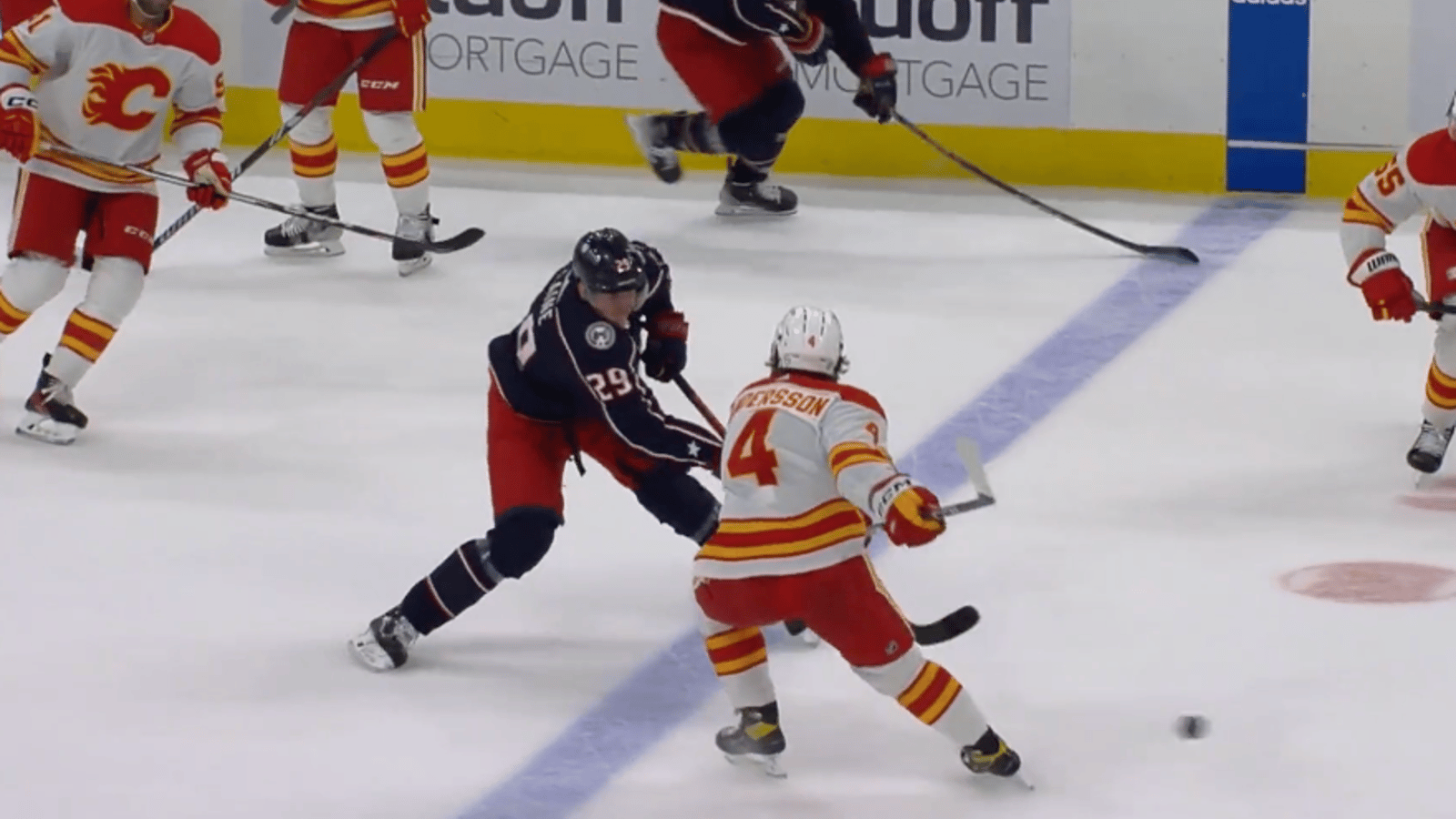 Rasmus Andersson ejected after nailing Patrik Laine with dirty, late hit 