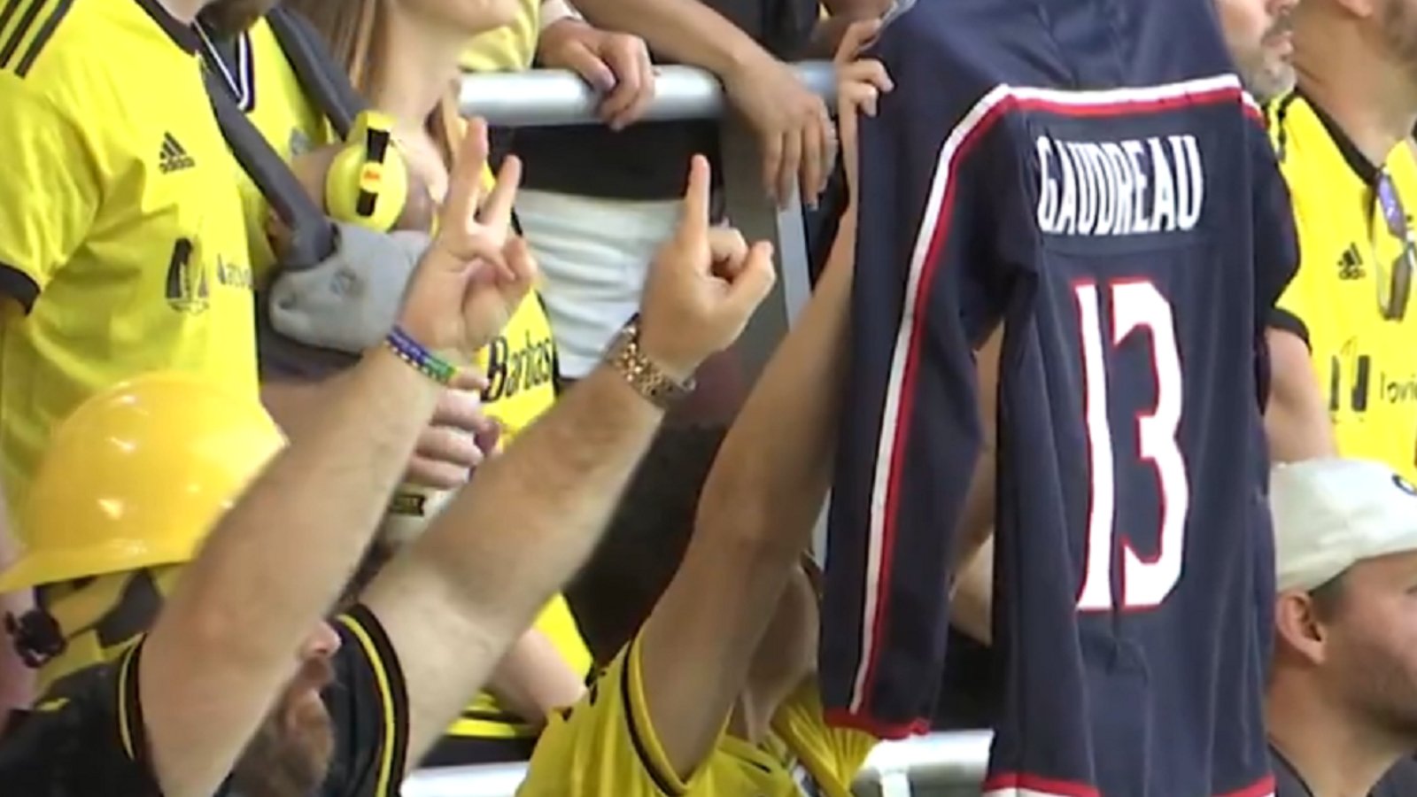Columbus Crew (Soccer) pays tribute to Johnny Gaudreau.