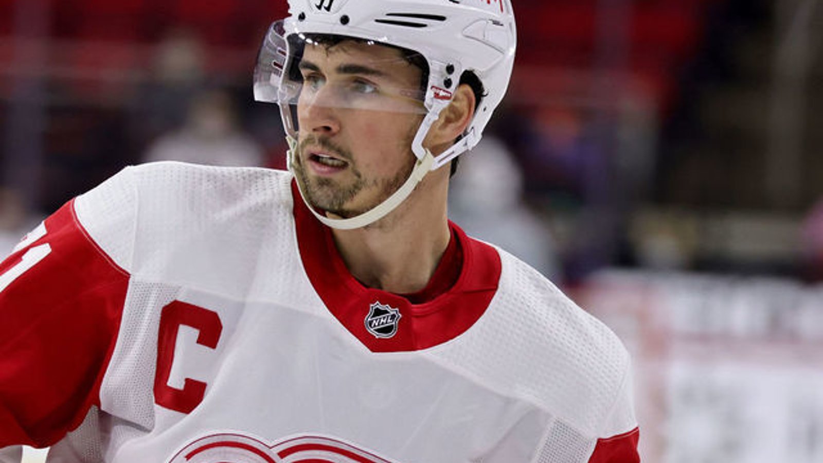 Dylan Larkin pulled out of the game in second period