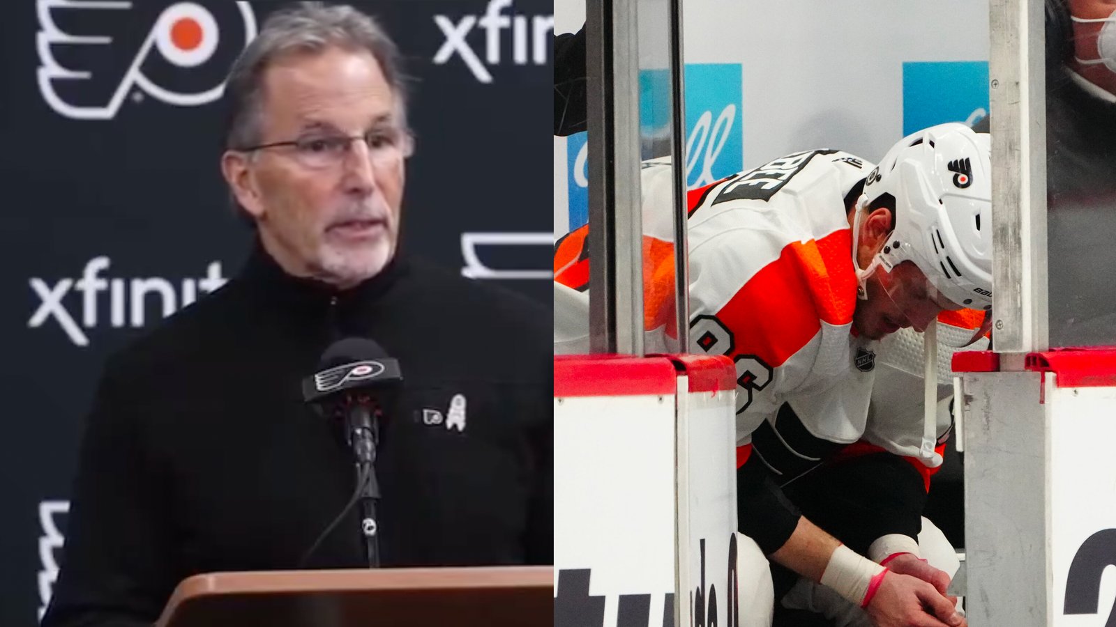 John Tortorella benches one Flyers forward after playing just 56 seconds!