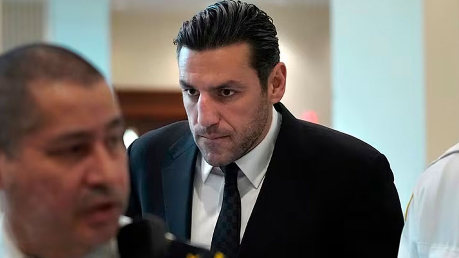 Milan Lucic in court today to respond to allegations