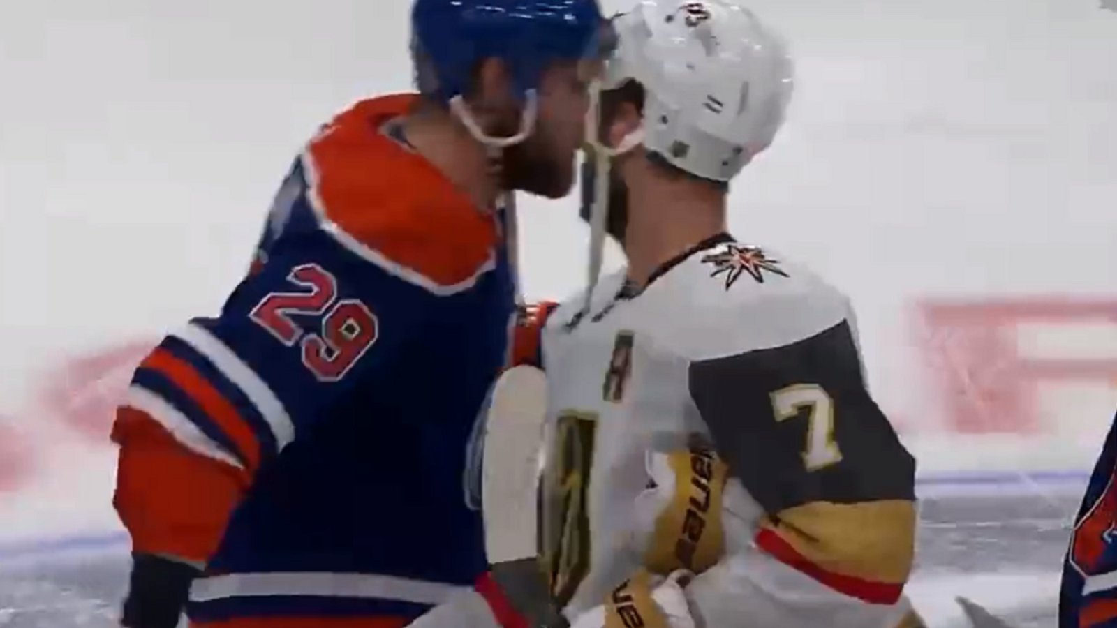 Draisaitl fails to hide disgust with Pietrangelo in handshake line.