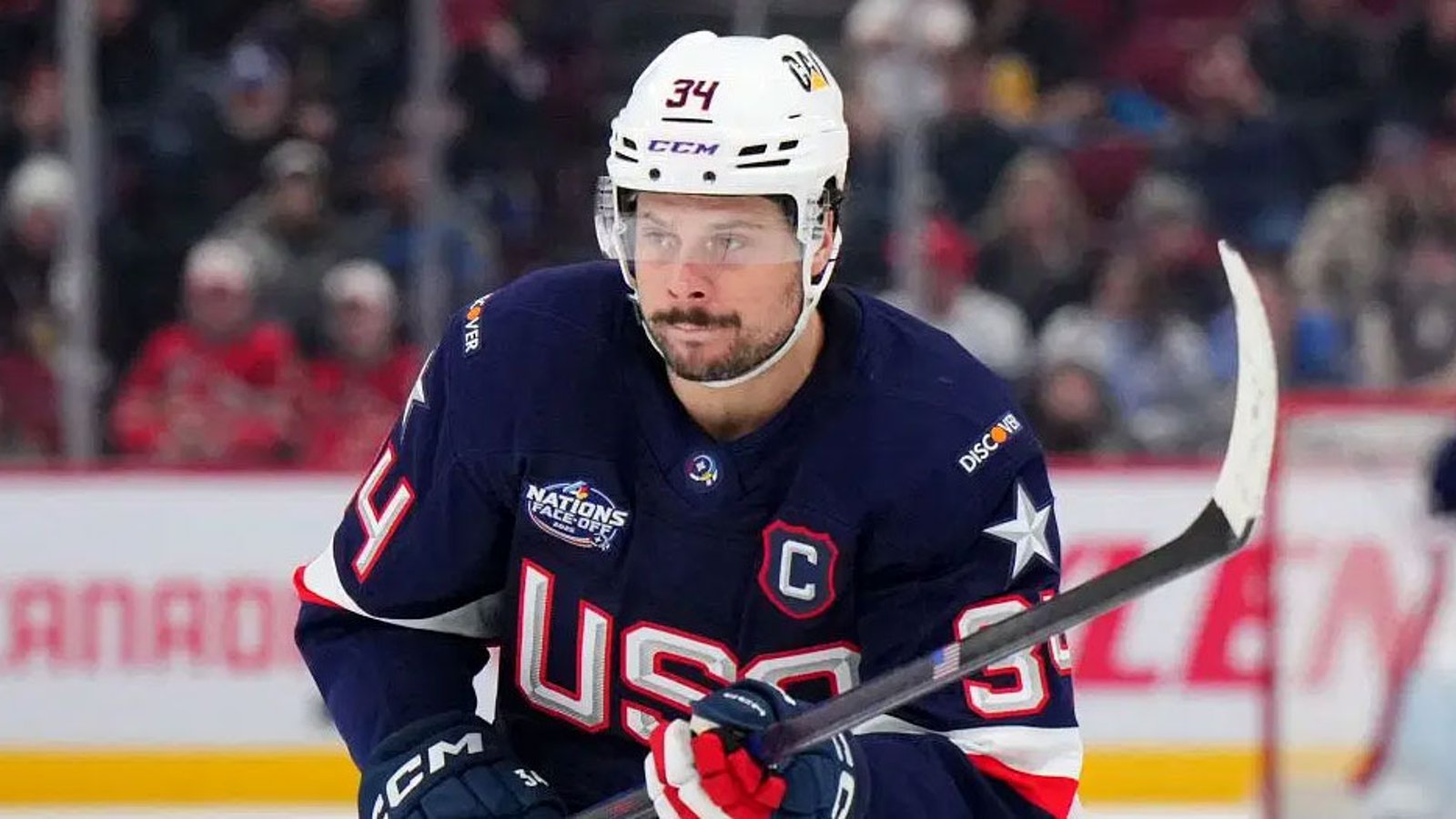 Auston Matthews pulled from the lineup just moments before game against Sweden