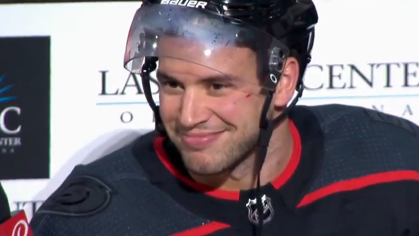 Tony DeAngelo showered with love after earning a Gordie Howe hat trick.
