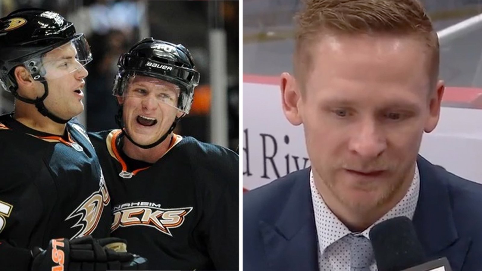 Corey Perry gets emotional talking about his good friend Ryan Getzlaf