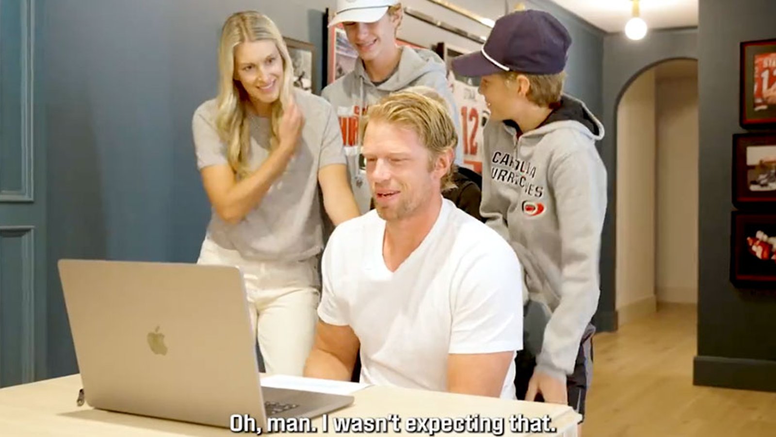 An emotional Eric Staal learns that the Hurricanes are retiring his #12!