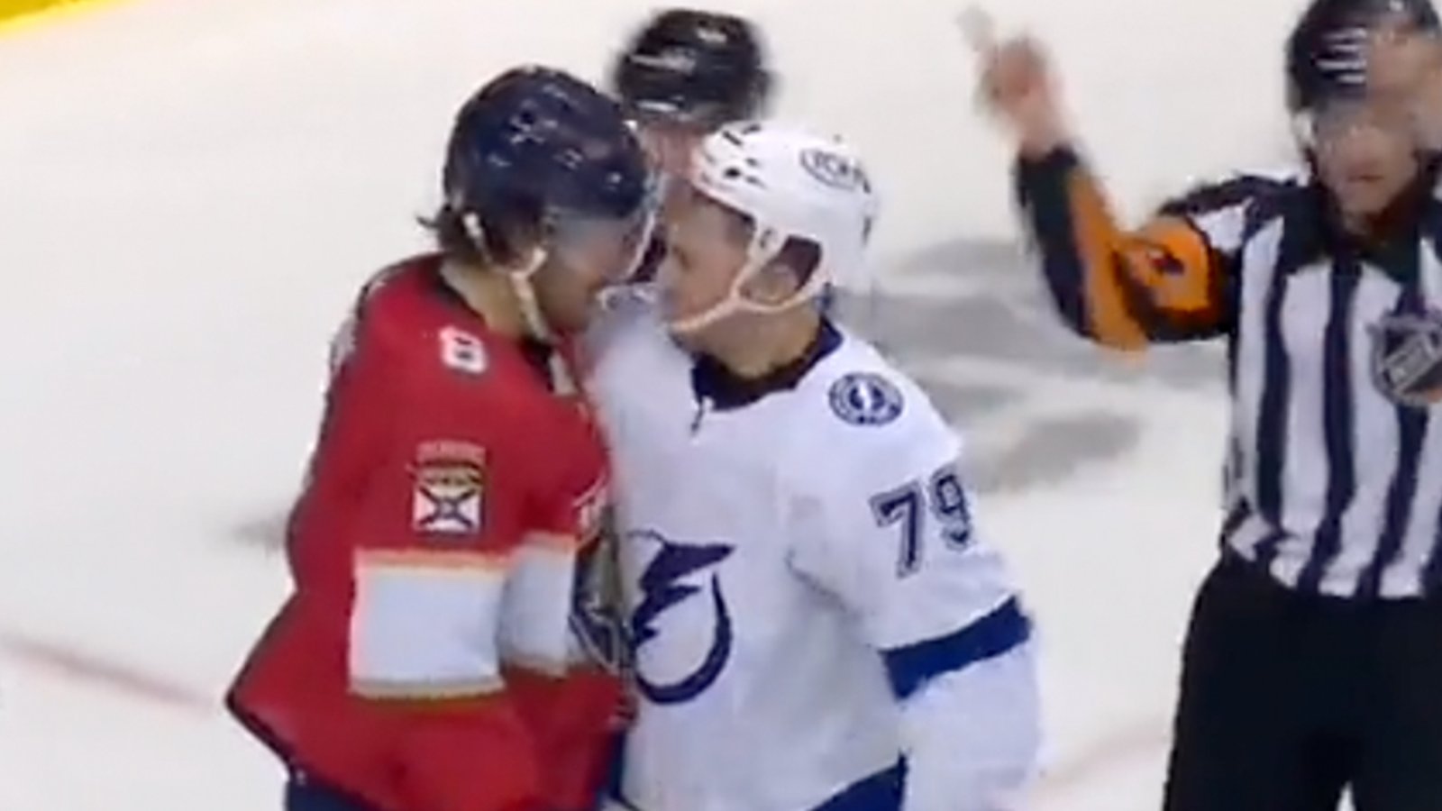 Chiarot gets away with a blatant headbutt on Colton