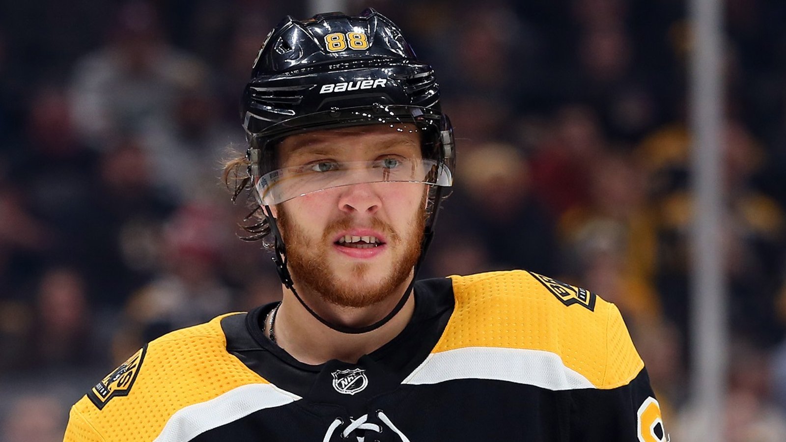 David Pastrnak in no hurry to re-sign with the Bruins.