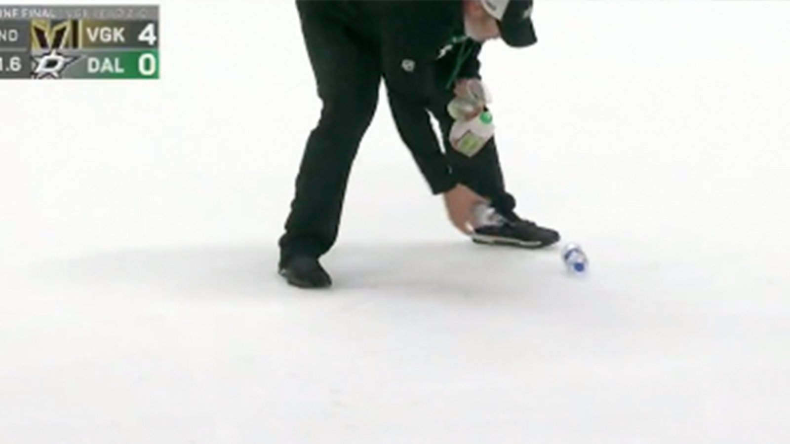 Stars and Knights forced to end early after fans litter the ice with trash