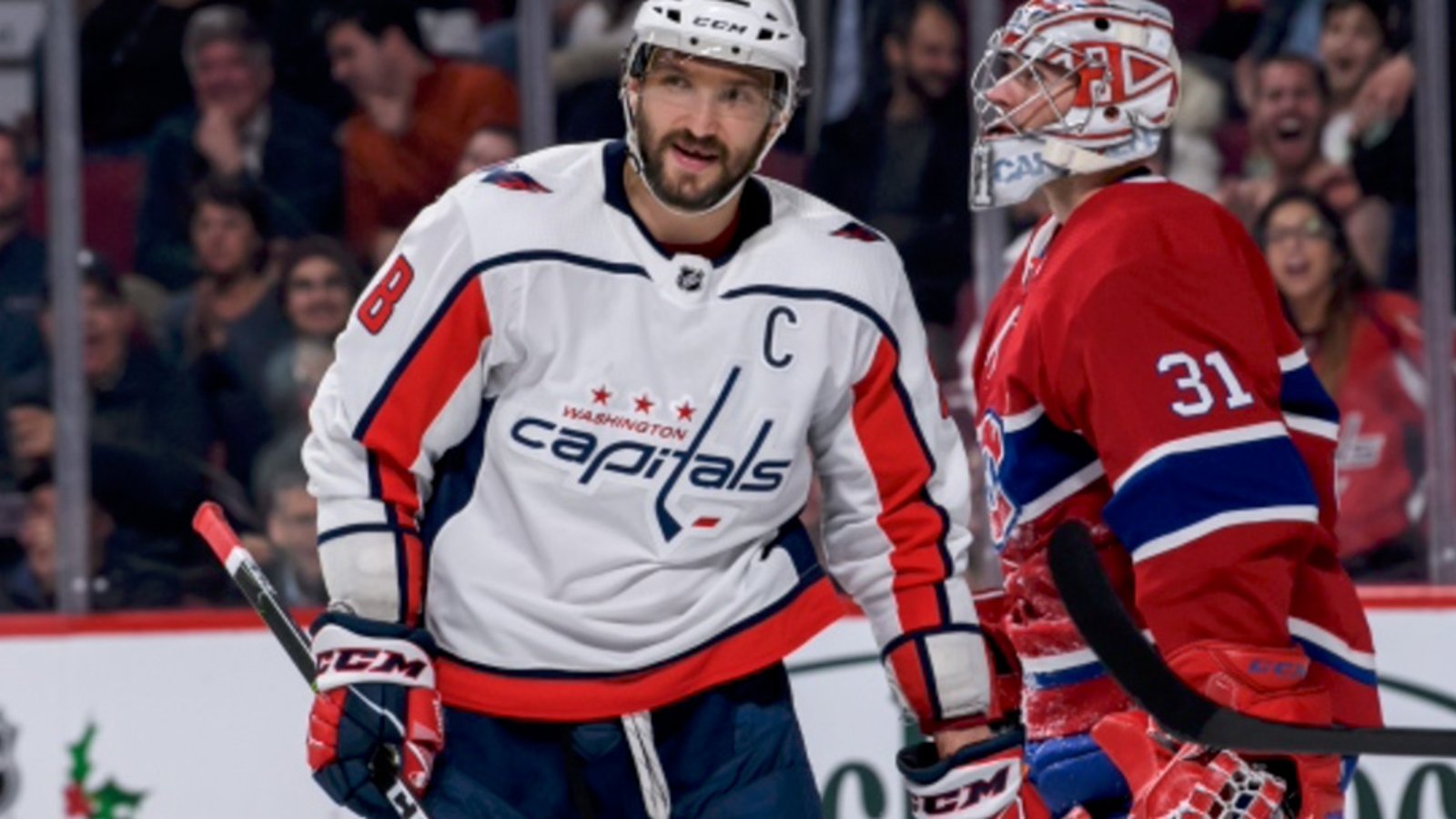 Capitals captain Alex Ovechkin has words for Habs G Carey Price 