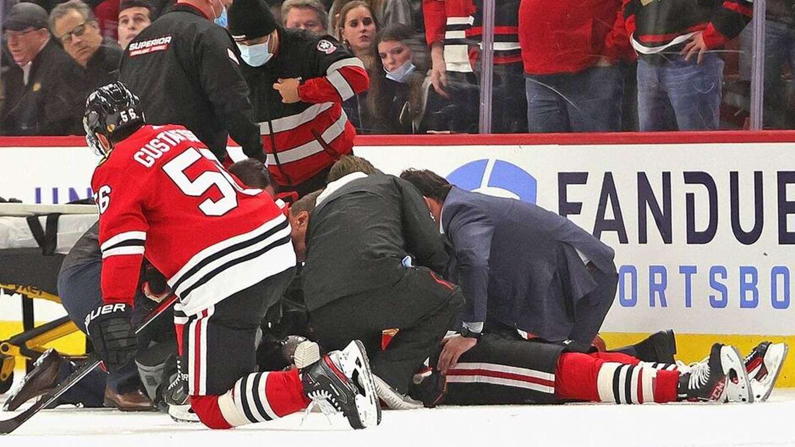 Latest update on Jujhar Khaira after being stretchered off the ice