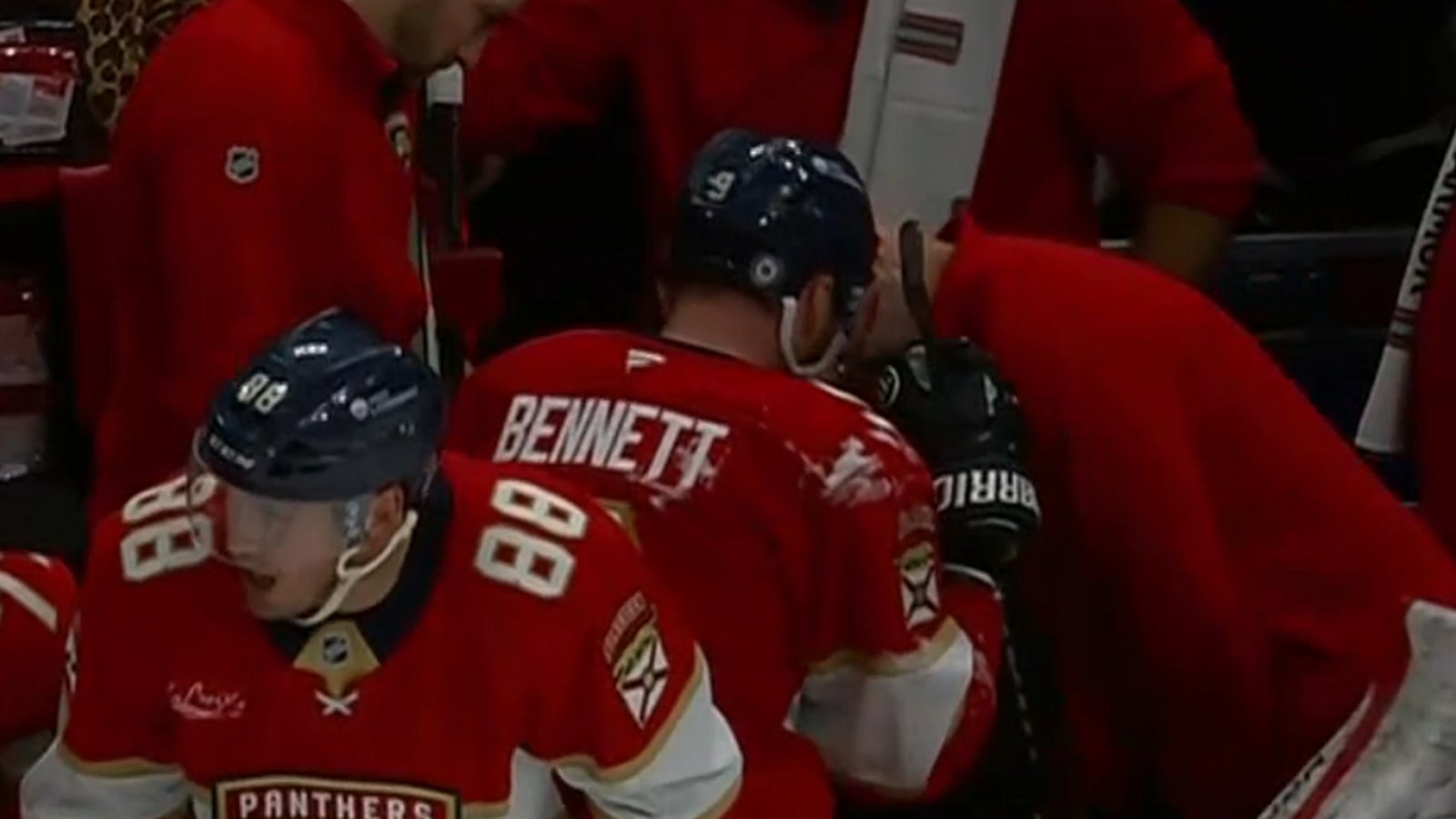 Sam Bennett injured on Sunday night.