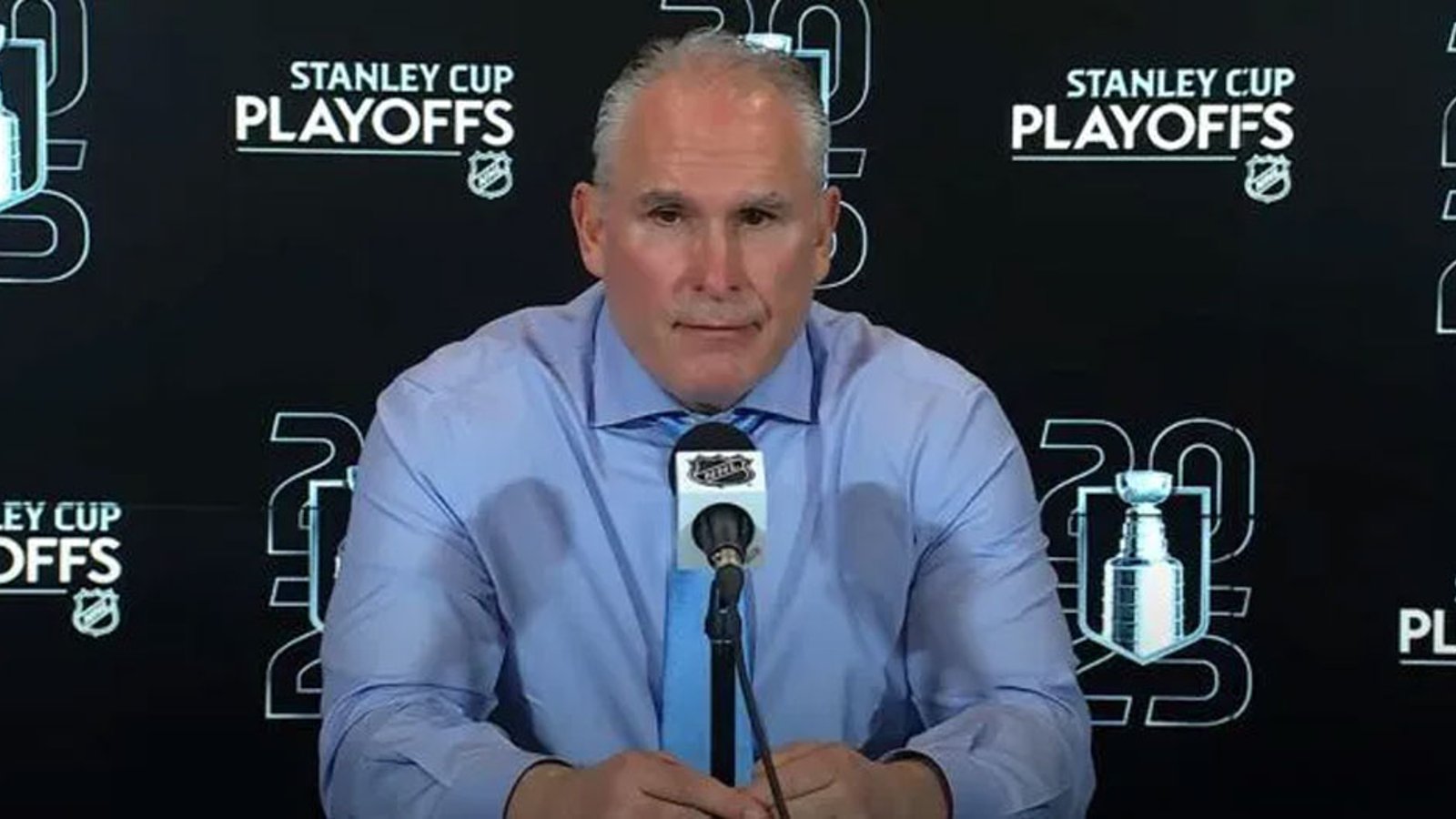 Coach Craig Berube with an update on Anthony Stolarz for Game 2