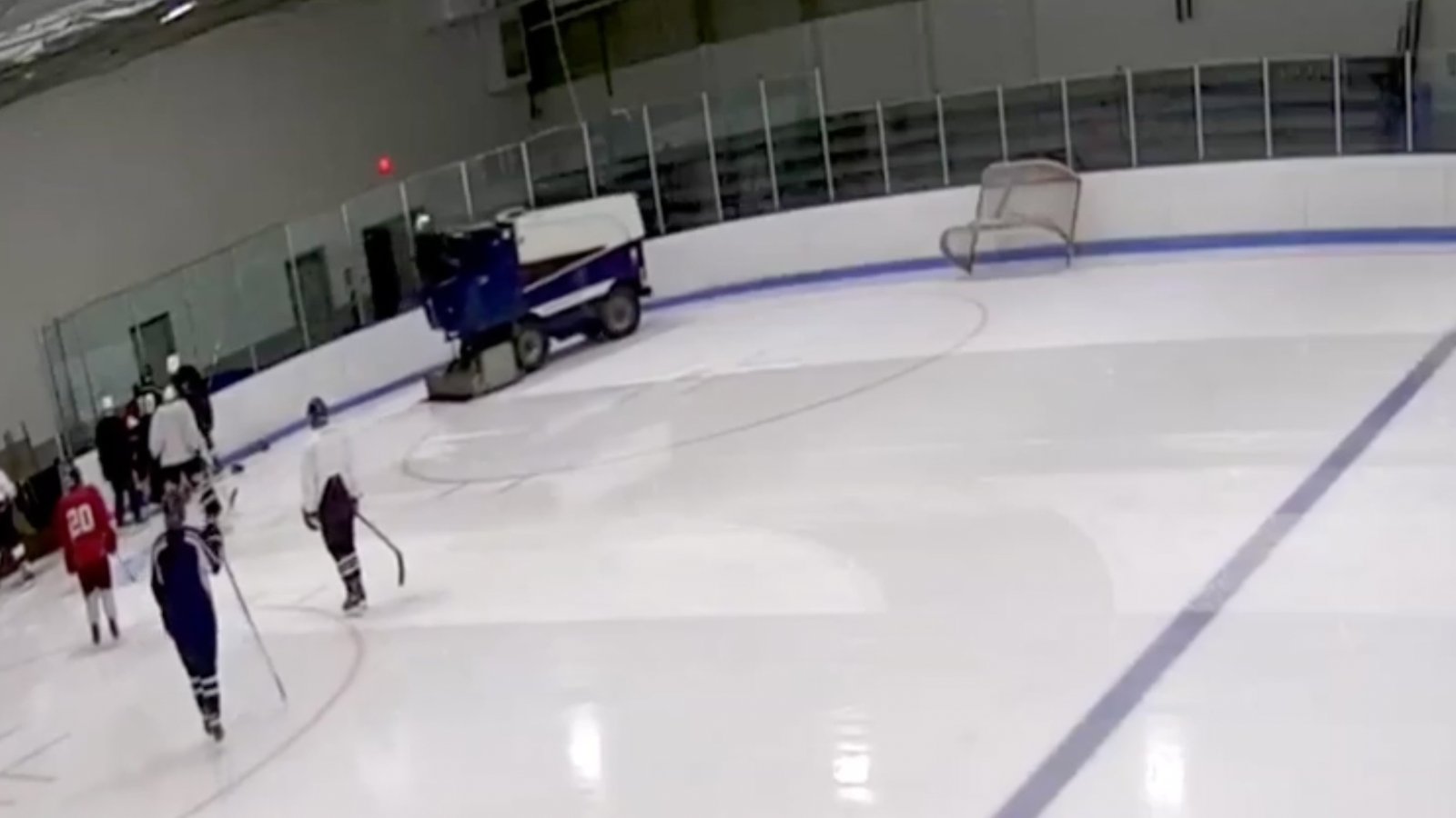 Zamboni accident at practice!