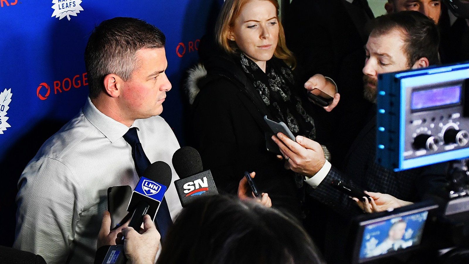 Sheldon Keefe gets testy when asked about his lineup choices on Monday.