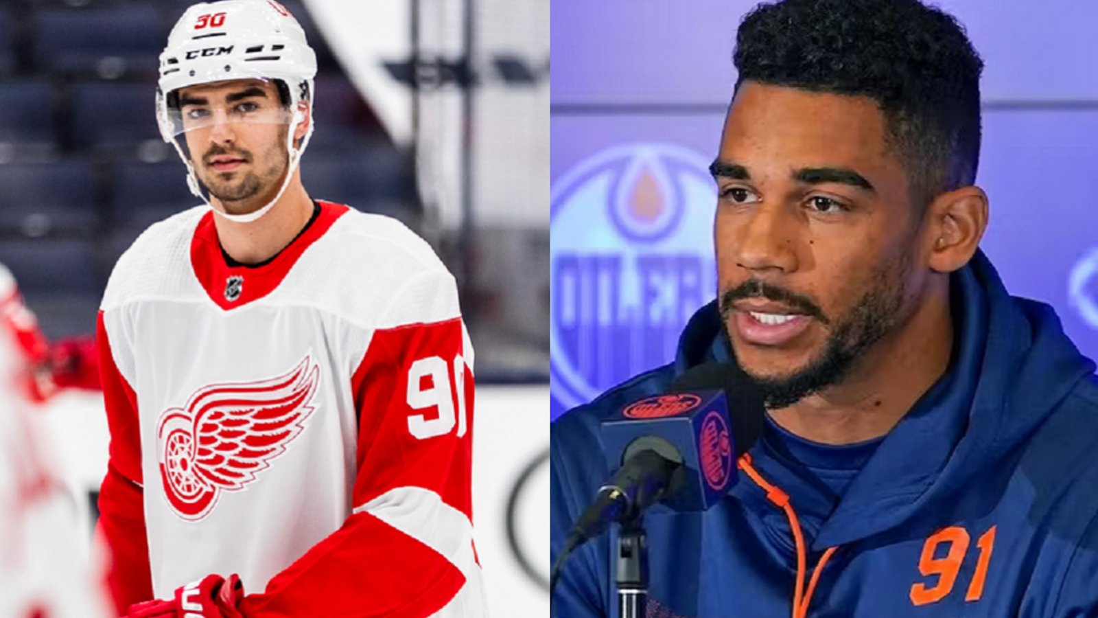 Furious, Evander Kane tears into Joe Veleno on Saturday.