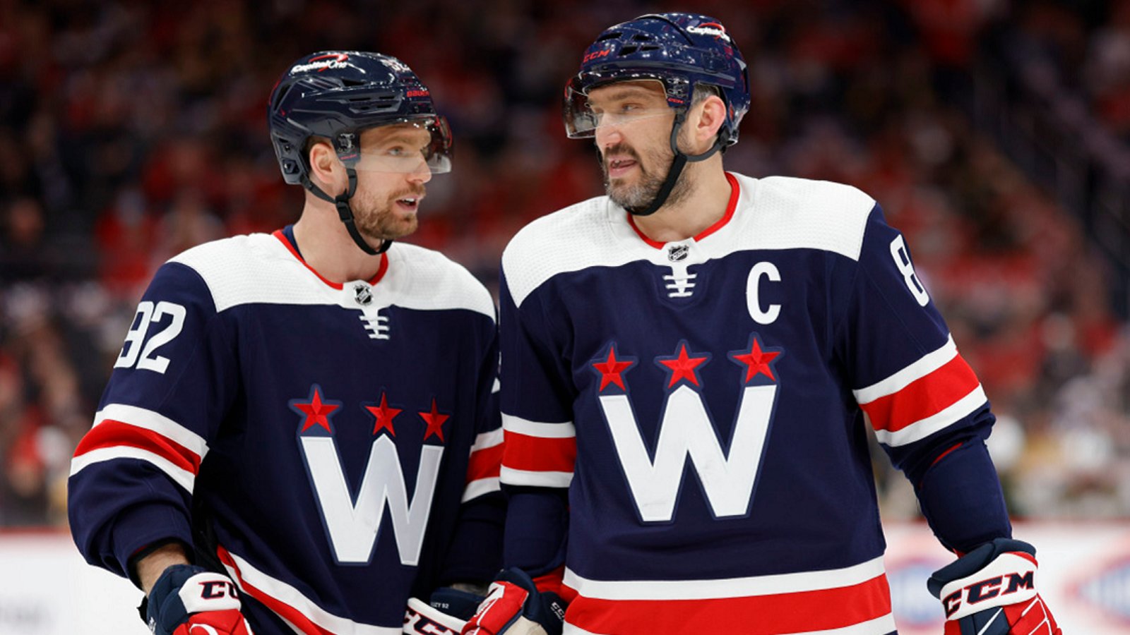 Ovechkin welcomes Kuznetsov back to Washington with a cheap shot.