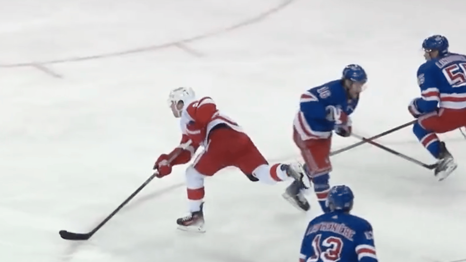 Lucas Raymond victimized by dangerous hit 