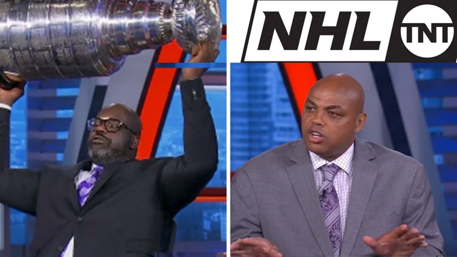 Shaq hoists the Cup, Barkley refuses to touch it