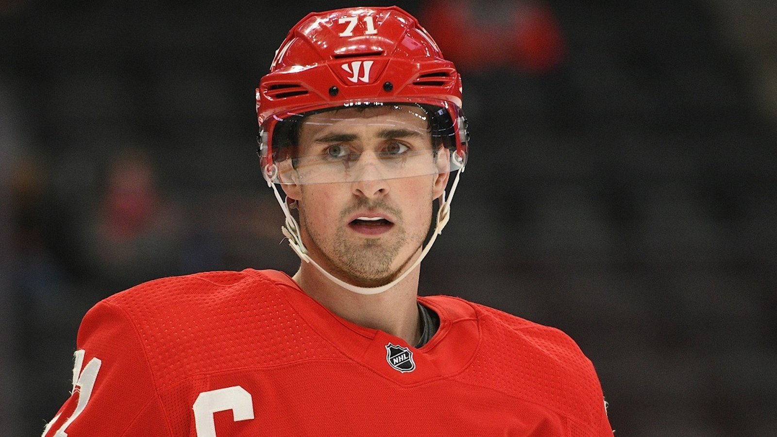 Larkin not having fun in another losing season for the Red Wings.