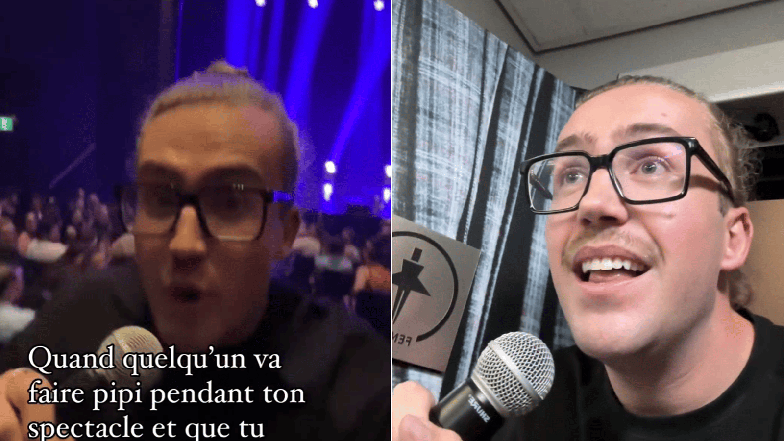 Mathieu Dufour est allé rejoindre une de ses fans aux toilettes pendant son spectacle