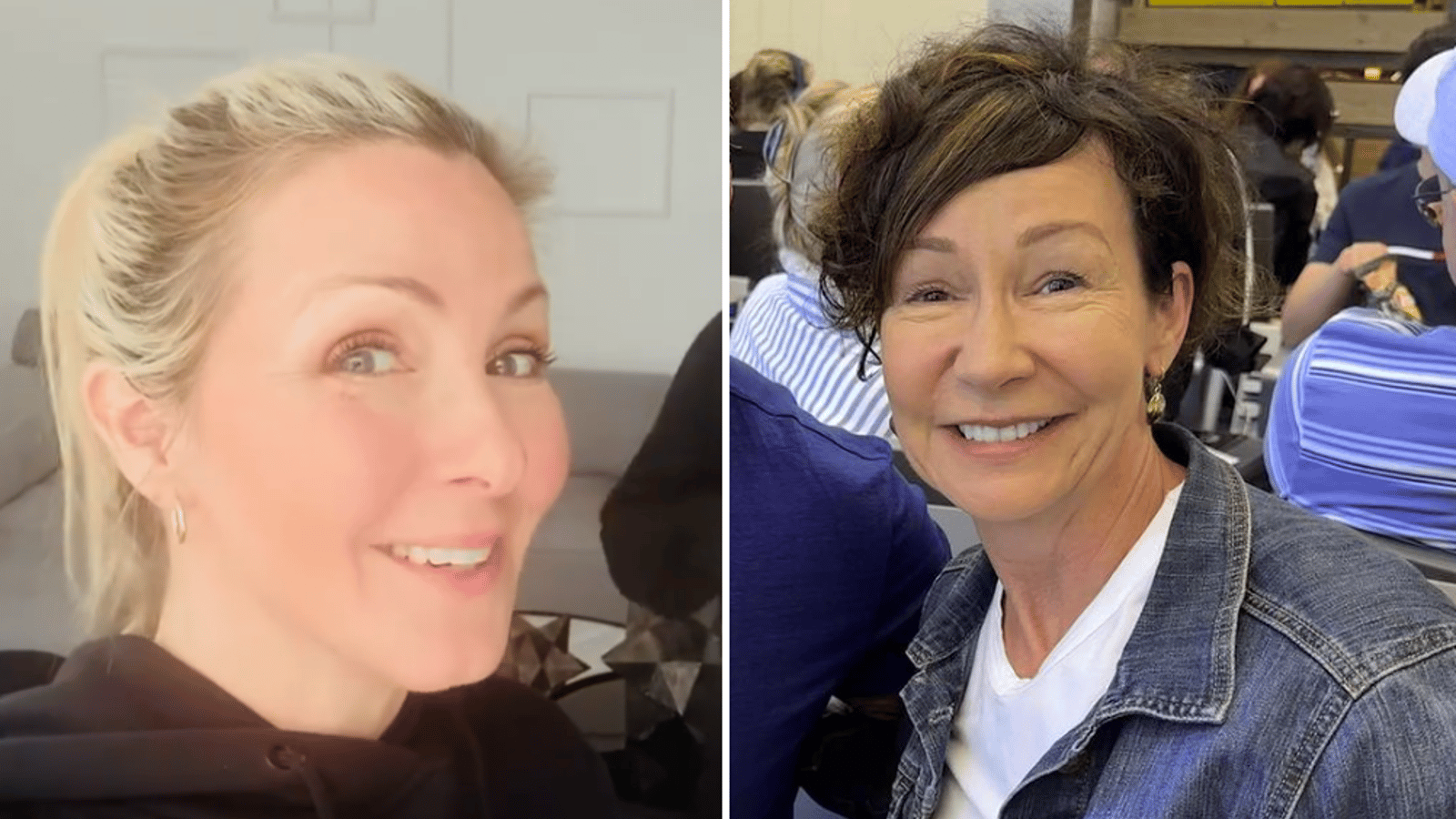 Véronique Cloutier retrouve son amie Josée Boudreault et elles prennent une adorable photo ensemble