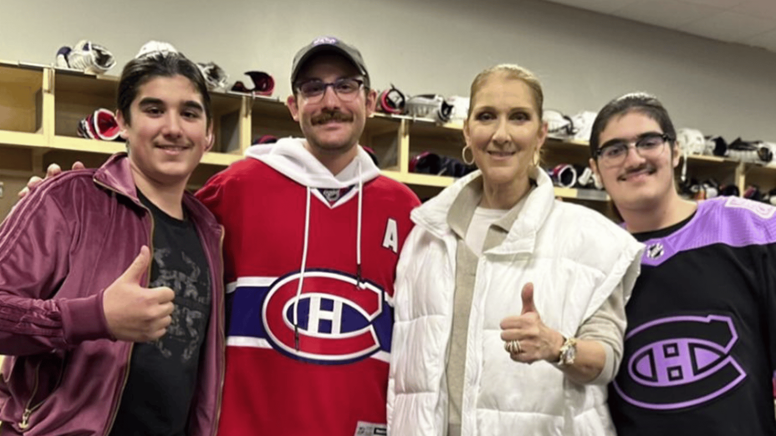 Céline Dion brise le silence suite à sa visite surprise dans le vestiaire du Canadien