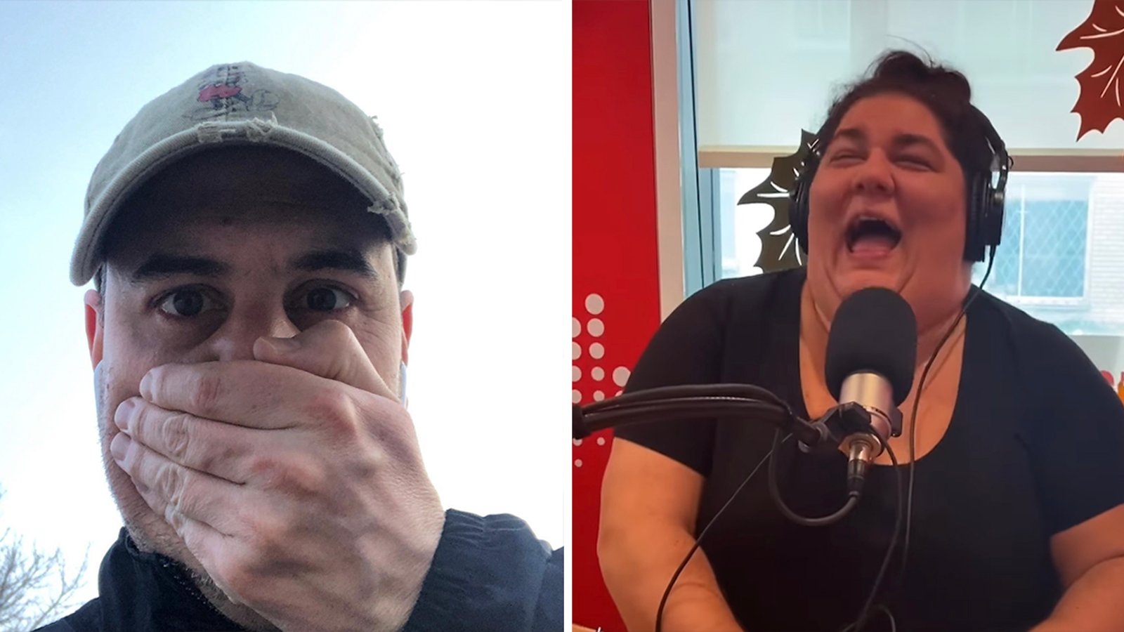 Pierre Hébert s'est déguisé en Christine Morency et la réaction de Christine est parfaite