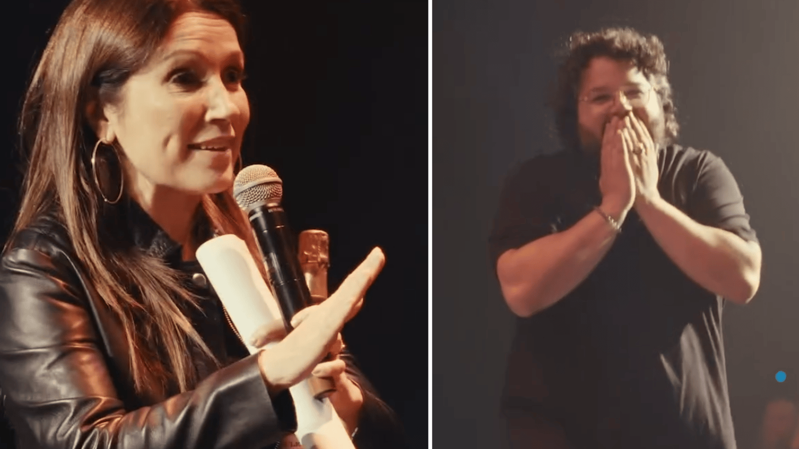 France Beaudoin s'amène sur scène et fait toute une surprise à Matthieu Pepper 