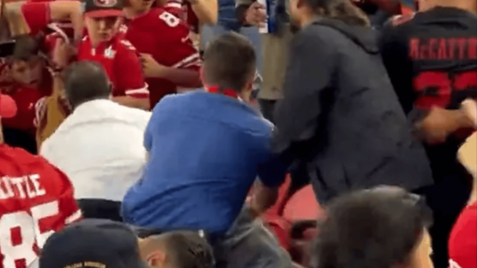 Bloody brawl between Broncos and 49ers fans 