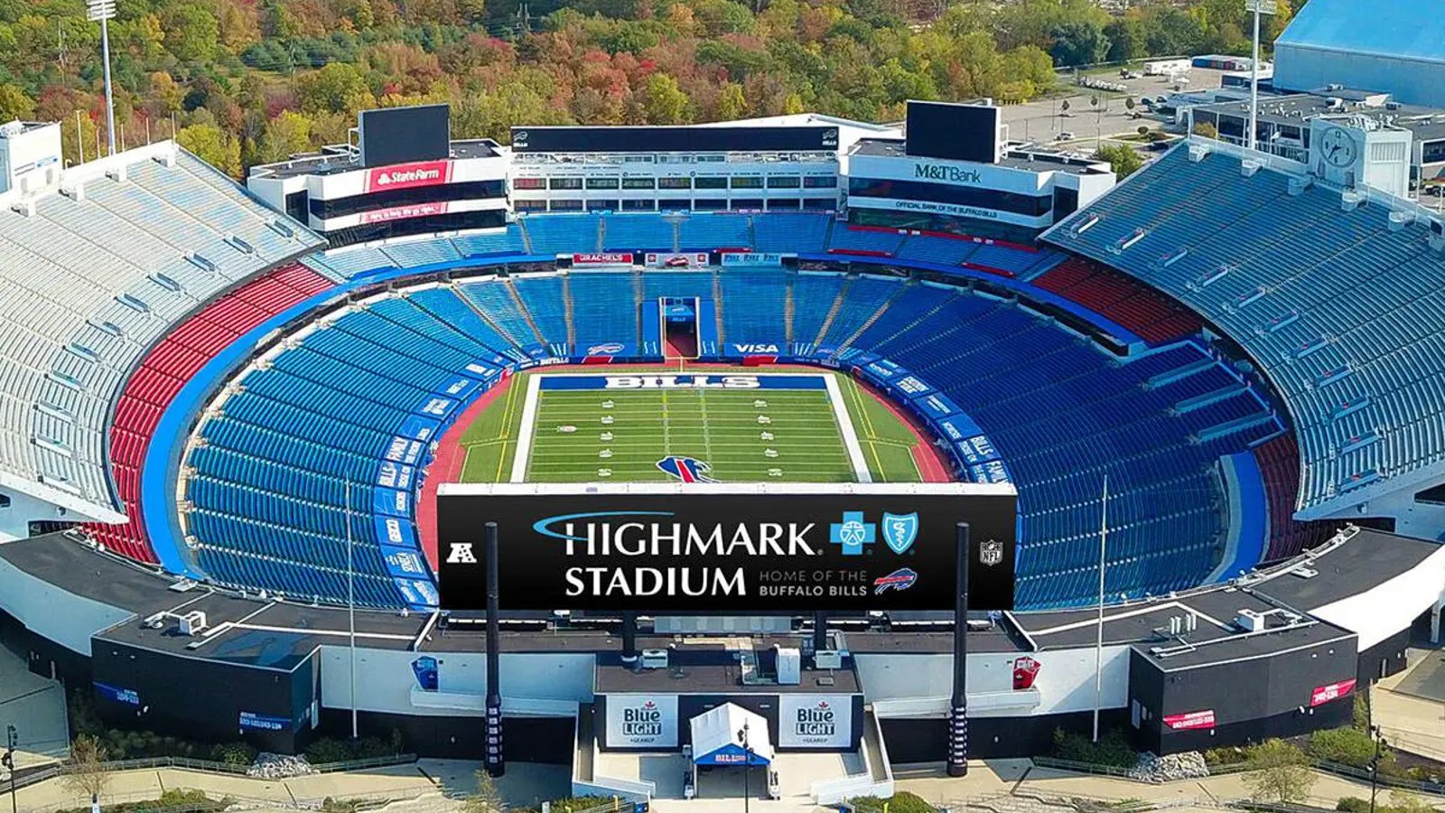 Buffalo Bills hang bizarre banner 