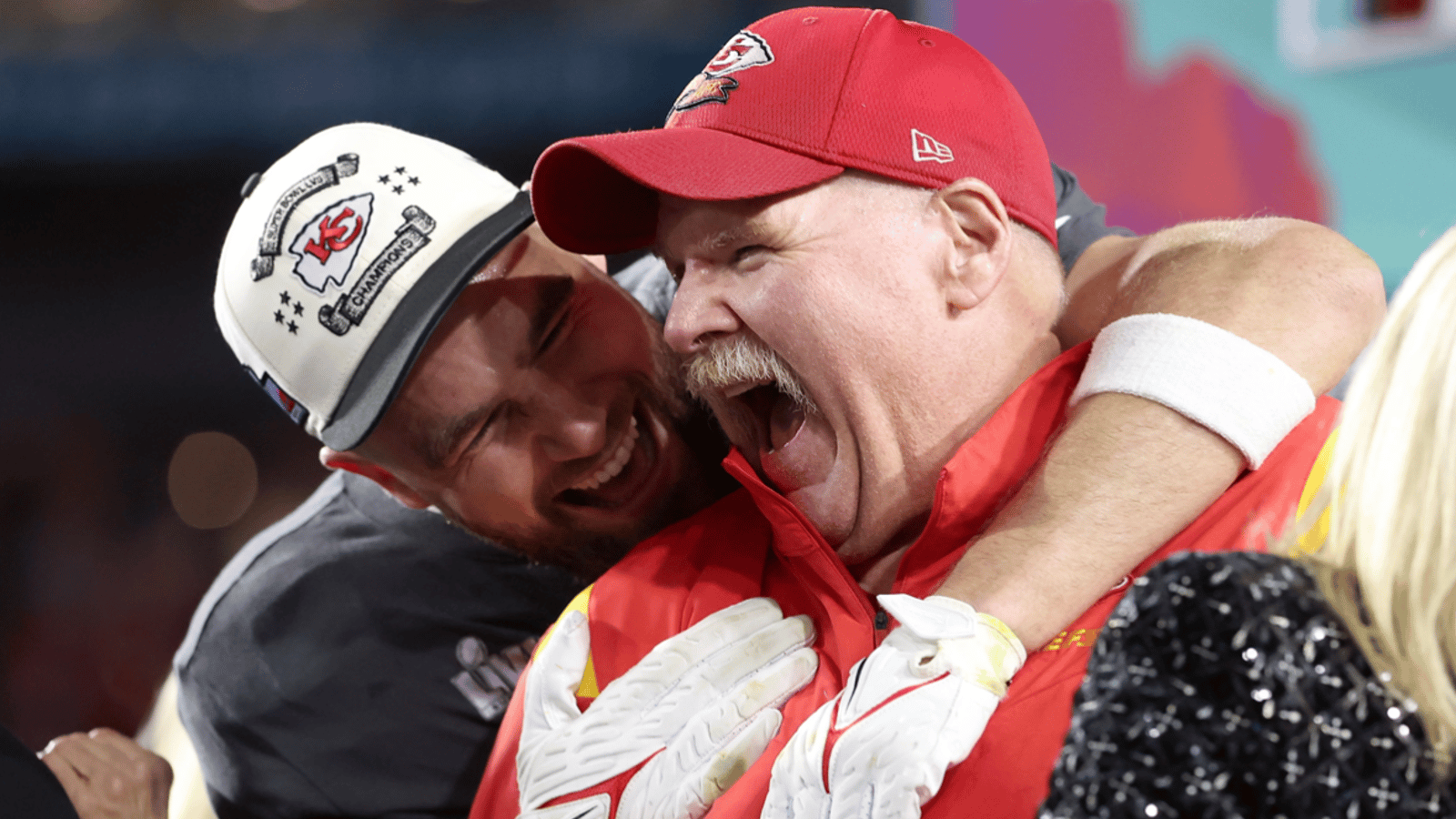 Andy Reid pokes fun at himself during celebration! 