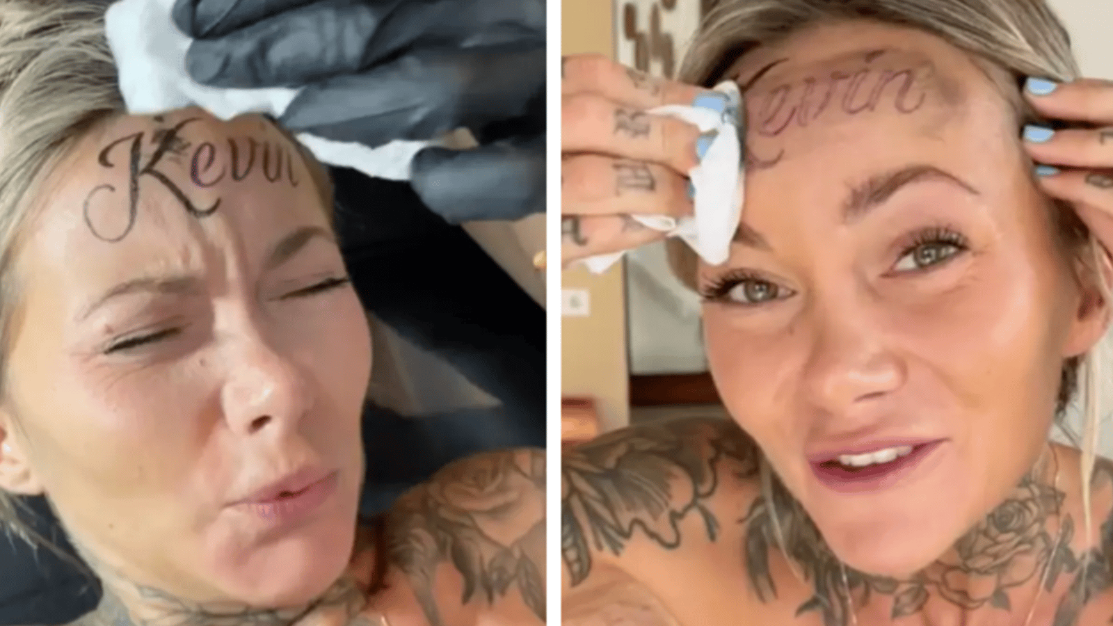 L'influenceuse qui a fait tatouer le nom de son copain sur le front avoue que tout était faux