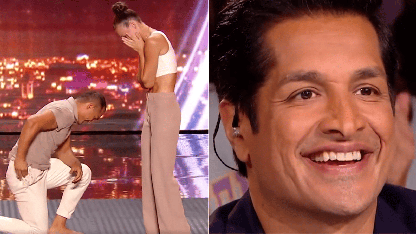 La France a un incroyable talent: il fait sa demande en mariage au beau milieu de leur un numéro 