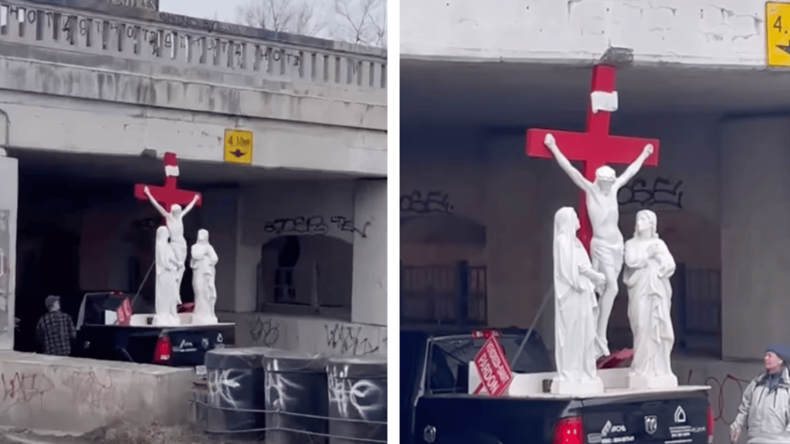 Jésus provoque un gros bouchon de circulation à Montréal 