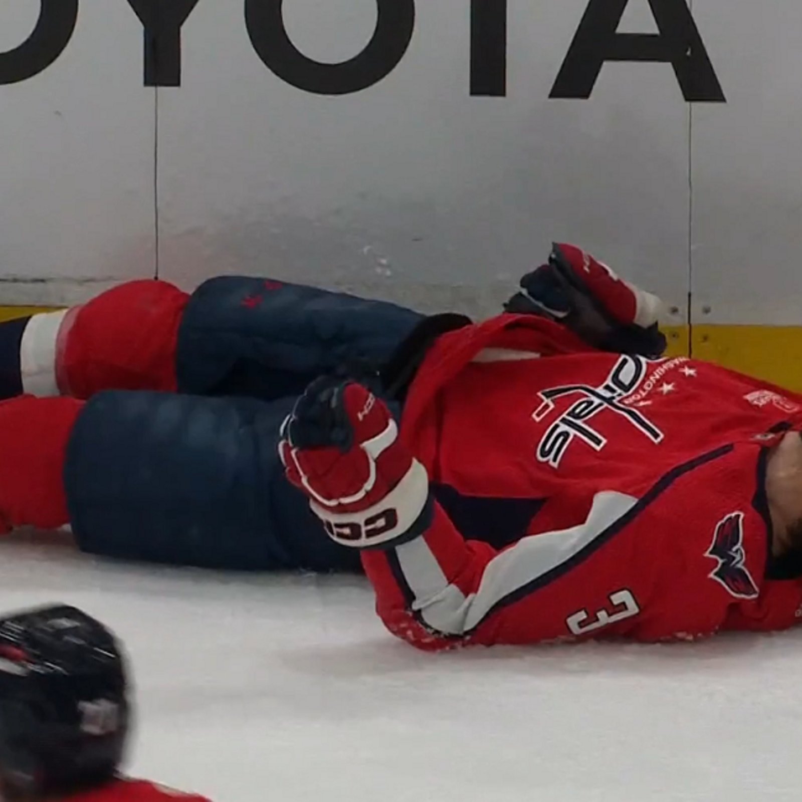 Period ends early after Nick Jensen is knocked out cold.