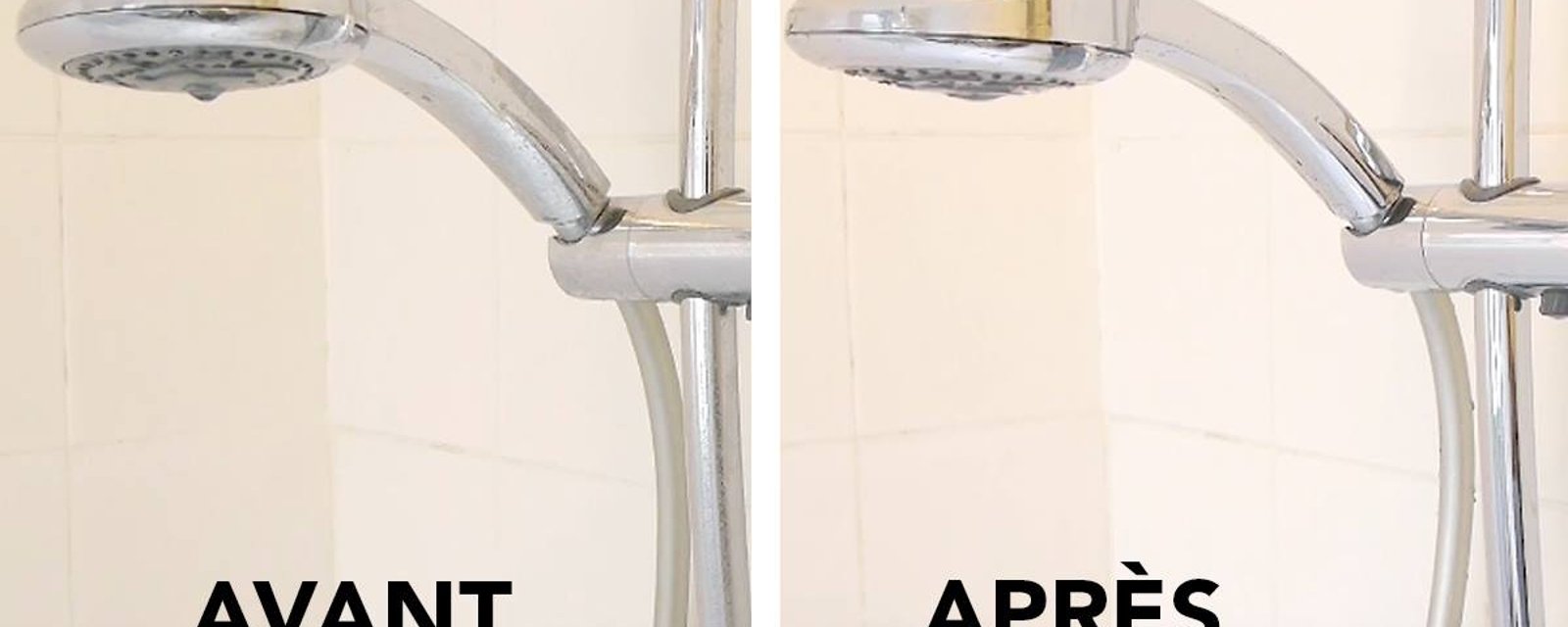 Une formule simple pour faire briller le chrome et les joints de carrelage de la salle de bain