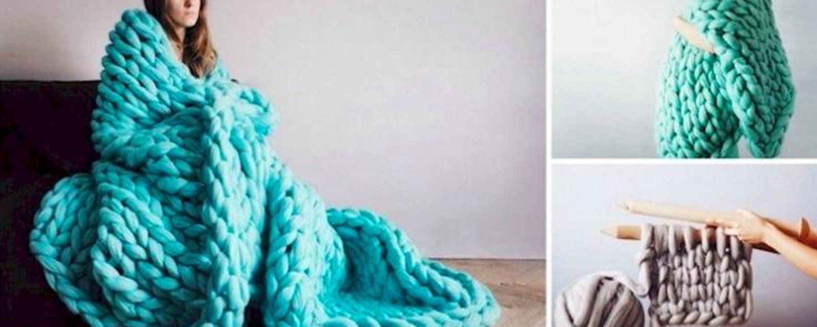 Comment tricoter cette énorme couverture sans aiguilles à tricoter!