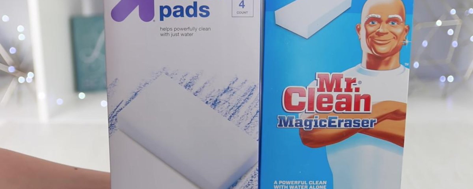 Voici plusieurs types de taches récalcitrantes lavables avec une éponge magique de Monsieur Net!