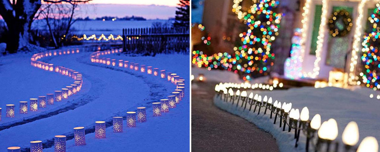 Créez une ambiance chaleureuse pour Noël à l'aide de lumières extérieures 