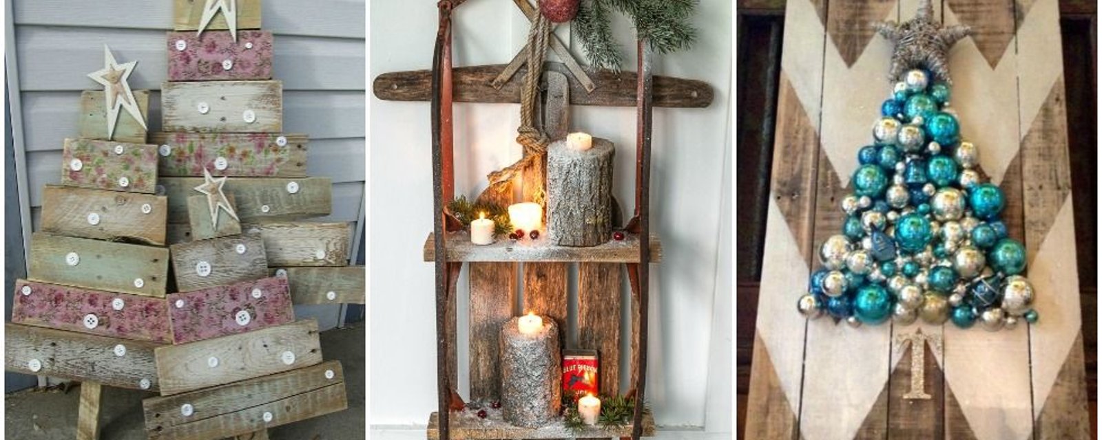 12 décorations de Noël faciles à faire à l'aide de palettes de bois