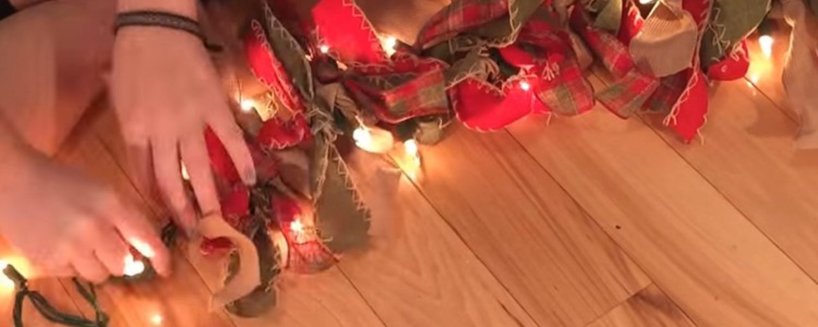 Transformez une guirlande de lumières en jolie décoration de Noël