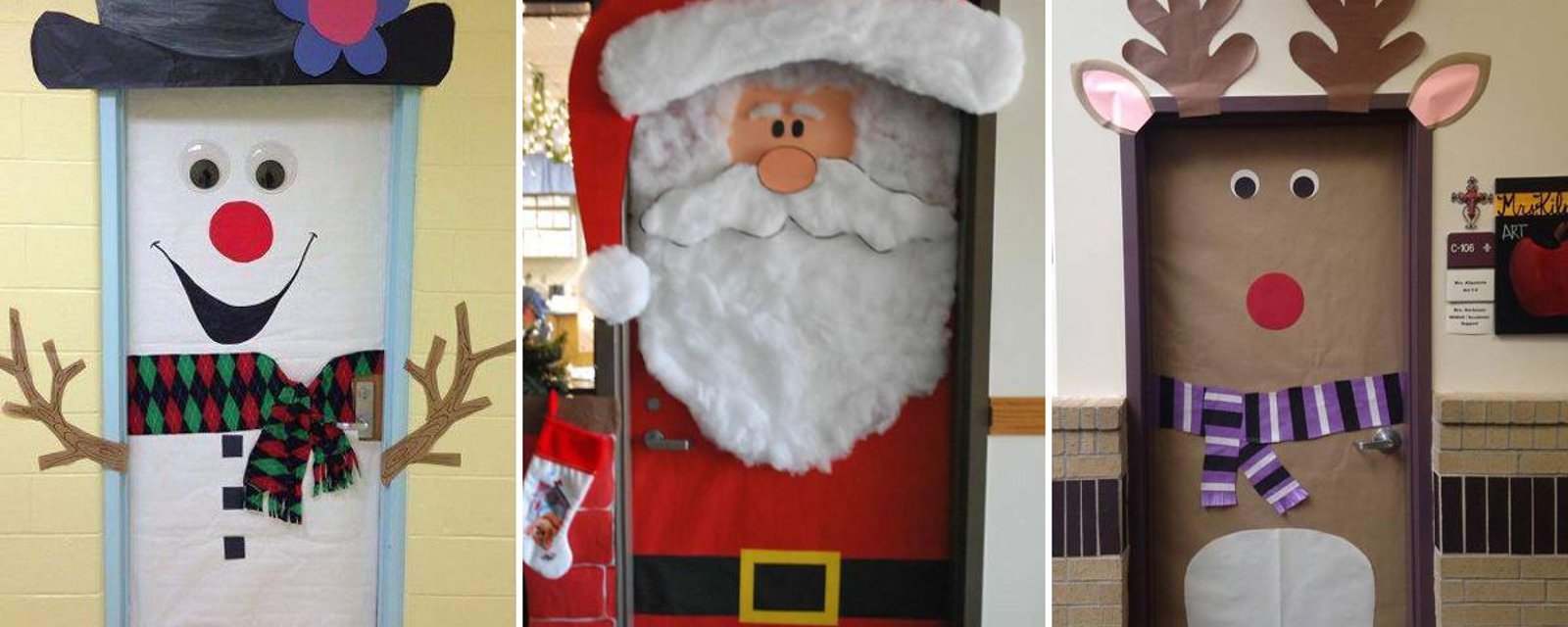 10 belles idées pour décorer votre porte pour Noël