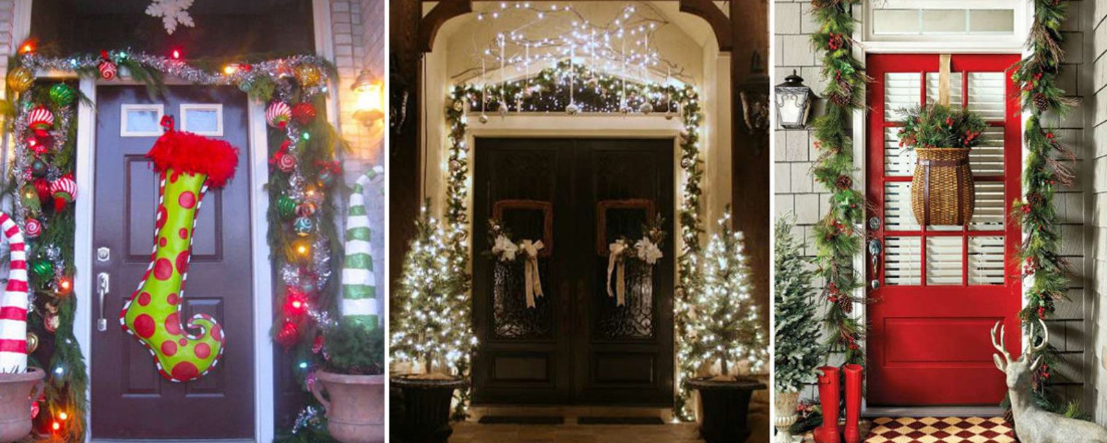 10 merveilleuses façons de décorer la porte de votre demeure pour un hiver enchanteur